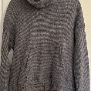 Sweaty Betty Textured Gray Sweater, Oversized Small